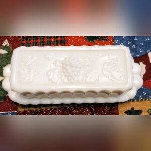 Elegant White Butter Dish